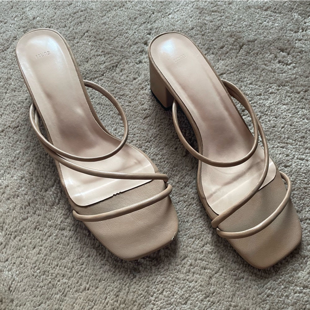Nude Block Heel